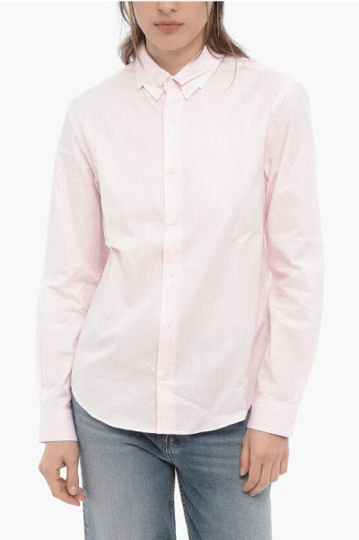 Shop Sporty And Rich Button-down Collar Striped Clover Shirt