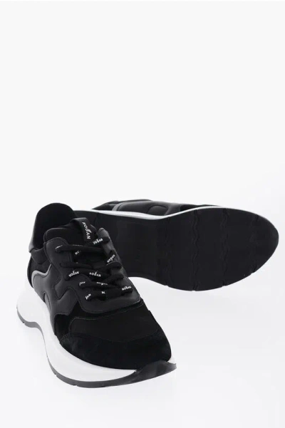 Shop Hogan Leather And Suede Low-top Sneakers With Contrasting Sole