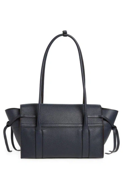 Mulberry Small Minimal Bayswater Leather Satchel In Night Sky