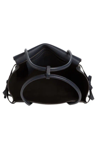 Mulberry Small Minimal Bayswater Leather Satchel In Night Sky