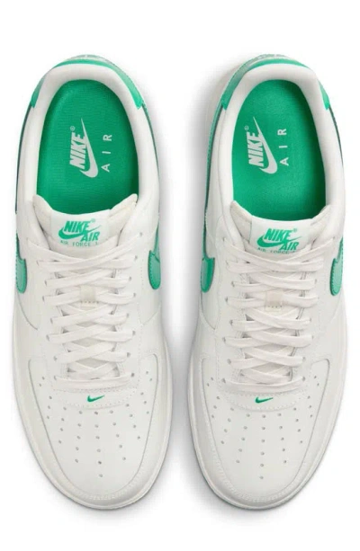 Shop Nike Air Force 1 '07 Premium Basketball Sneaker In Platinum Tint/ Stadium Green