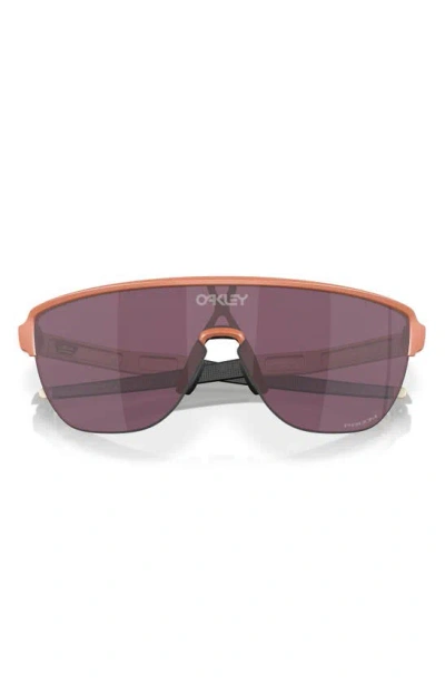Shop Oakley 42mm Corridor Rectangle Shield Sunglasses In Ginger / Prizm Black