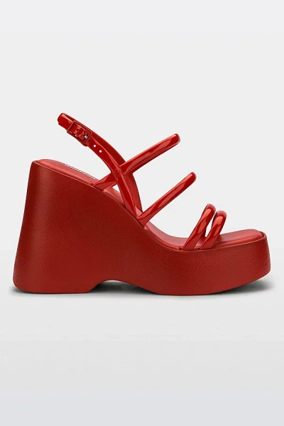 Melissa Red Jessie Platform Heeled Sandals In Red