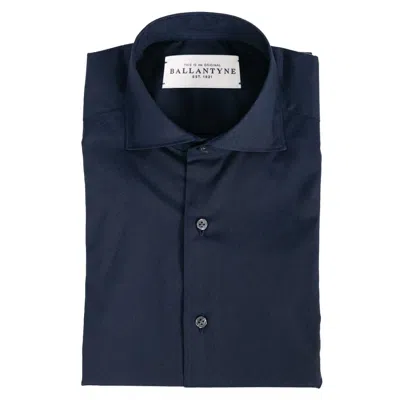 Shop Ballantyne Blue Cotton Shirt
