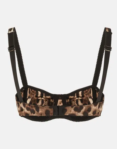 Dolce & Gabbana Leopard-print Padded Triangle Bikini Top In アニマリエプリント