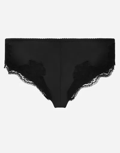 Dolce & Gabbana Dolce&gabbana Lace-trim Briefs In Black