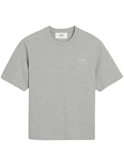 Shop Ami Alexandre Mattiussi Ami Paris T-shirts And Polos In Grey