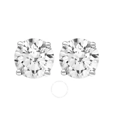 Diamondmuse Diamond Muse 0.20 Cttw 10kt White Gold Round Solitaire Diamond Stud Earrings For Women In White