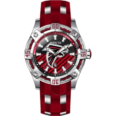 Shop Invicta Nfl Atlanta Falcons Quartz Red Dial Men's Watch 43326 In Red   /  Two Tone  / (red   / Black / Silver