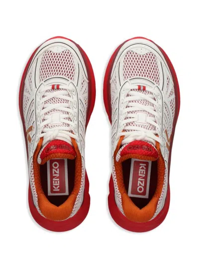 Shop Kenzo Sneakers In Mid Red