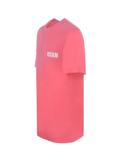 Msgm Women's Logo Crossneck Sweatshirt In Pink