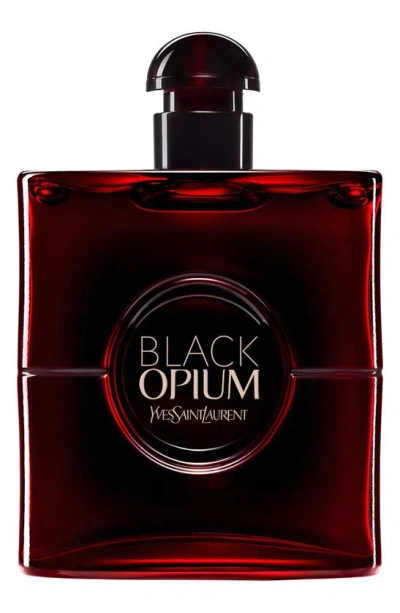 Shop Saint Laurent Black Opium Eau De Parfum Over Red, 1.6 oz