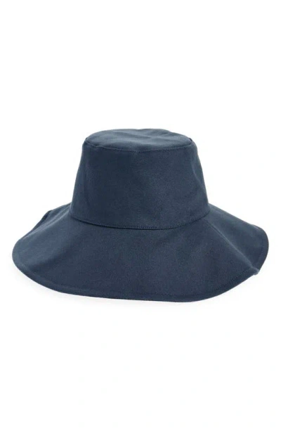 Shop Vince Cotton Canvas Bucket Sun Hat In Coastal Blue