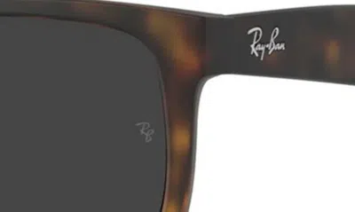 Ray Ban Justin 55mm Polarized Square Sunglasses In Brown Havana