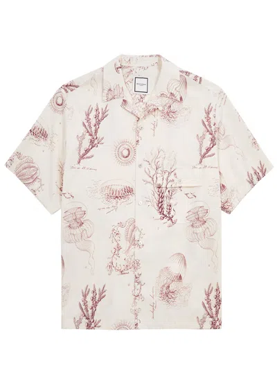 Shop Wooyoungmi Sea Printed Cotton-poplin Shirt In Cream
