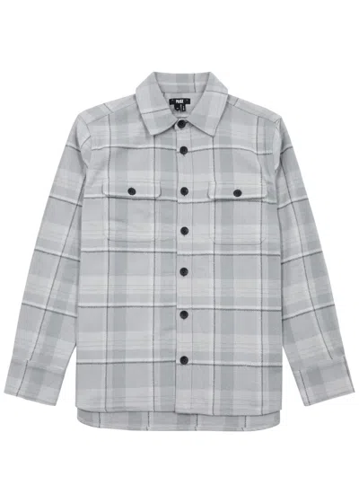Shop Paige Wilbur Checked Flannel Overshirt In Grey