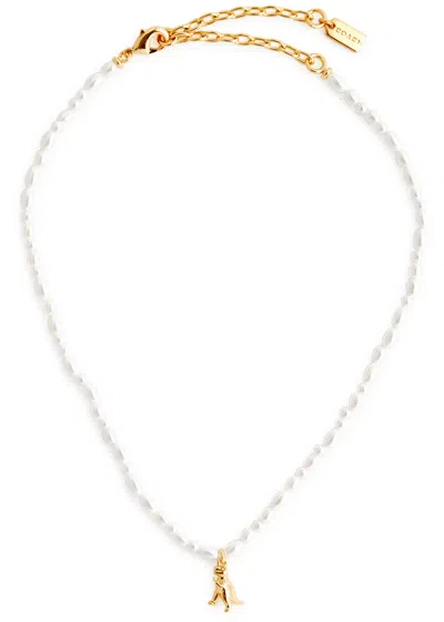 Shop Coach Rexy Glass Pearl Necklace