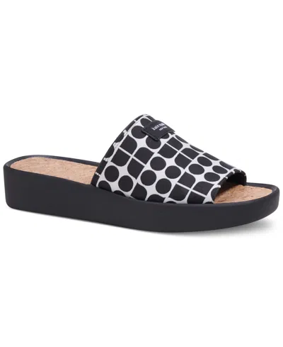 Shop Kate Spade Women's Spree Slide Flat Sandals In Cream,black