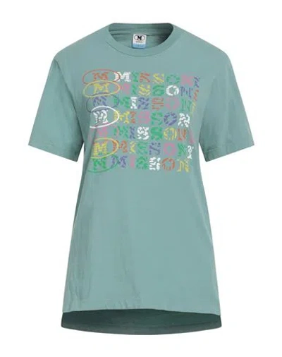 Shop M Missoni Woman T-shirt Light Green Size Xs Cotton