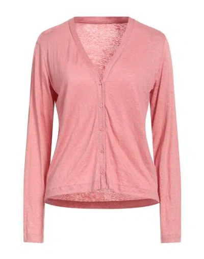 Shop Majestic Filatures Woman Cardigan Pink Size 1 Linen, Elastane