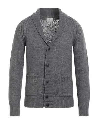 Shop Brooksfield Man Cardigan Grey Size 38 Wool, Cotton