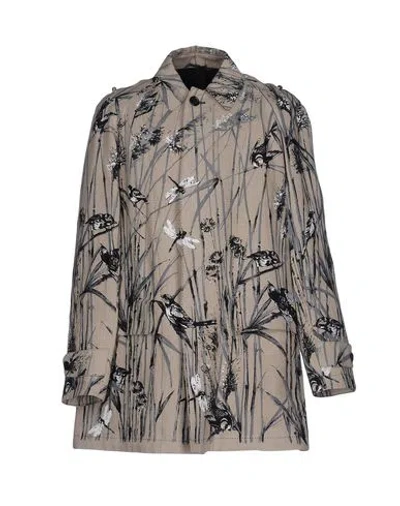 Shop Dolce & Gabbana Man Overcoat & Trench Coat Beige Size 40 Linen, Cotton, Polyester, Silk