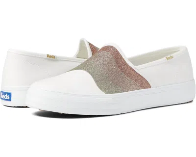 Shop Keds Double Decker Wave Sparkle Sneaker In White In Multi