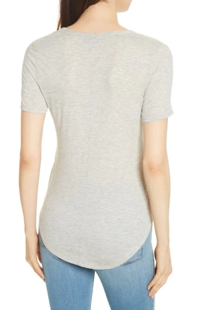 Shop Veronica Beard Cindy V-neck T-shirt In Heather Grey