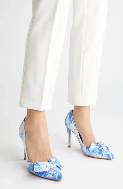 Shop Ted Baker Ryanah Bow Pointed Toe Pump In Ivory