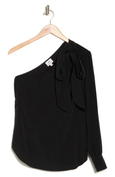 Shop Ag Malia One-shoulder Top In Black