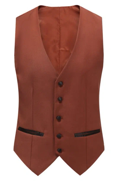 Gino Vitale Premium Slim Fit 3-piece Suit In Copper