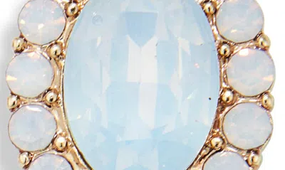 Shop Tasha Crystal Enamel Drop Earrings In Gold/ Blue/ White
