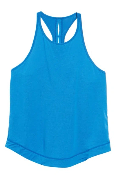 Shop Sweaty Betty Breezy Stretch Recycled Polyester Tank In Aquatic Blue