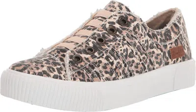 Blowfish Women's Catch Sneaker In Natural Pongo Cat Canvas In Brown