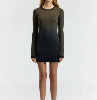 Shop Cotton Citizen Verona Crew Mini Dress In Carbon Cast In Black