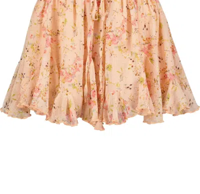 Bishop + Young Good Vibrations Summer Flare Skirt In Romance In Beige