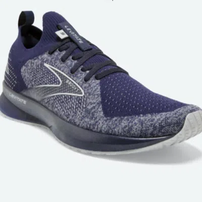 Shop Brooks Men's Levitate Stealthfit 5 Running Shoe In Peacoat/grey In Purple