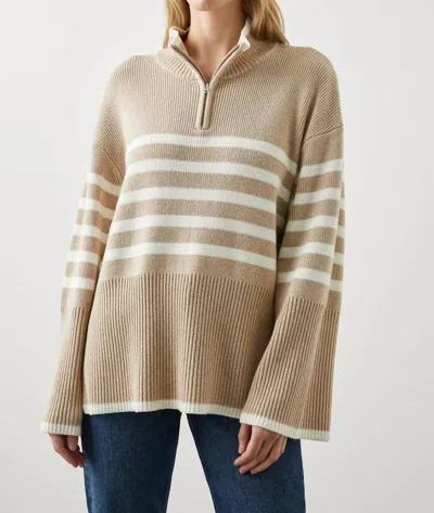 Shop Rails Tessa Sweater In Sand Stripe In Brown