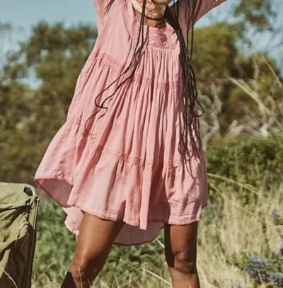 Shop Spell Harmony Tunic Dress In Peony In Pink