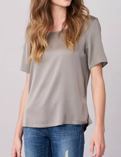 Shop Repeat Cashmere Silk T-shirt In Khaki In Grey