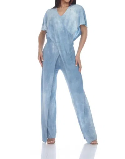 Shop One Essence Sunny Slenderizing Jumpsuit In Indigo Cloud Plant Dye In Blue