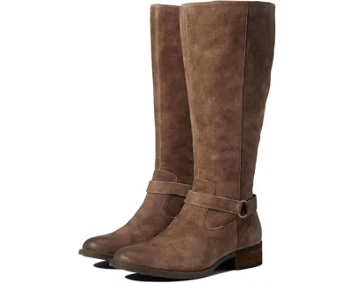 Shop Born Women's Saddler Boot Taupe Distresed Suede In Brown