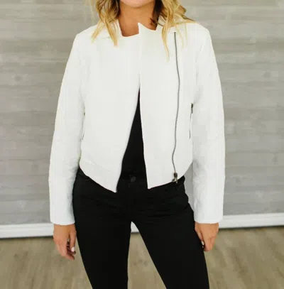 Shop Cupcakes And Cashmere Rio Moto Jacket In Ivory In White