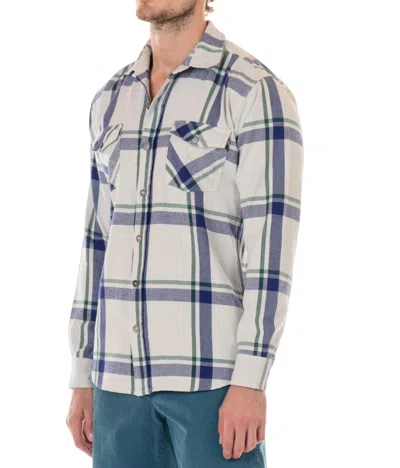 Shop Original Paperbacks Men's Aspen Flannel Button Shirt In Multicolor In Beige