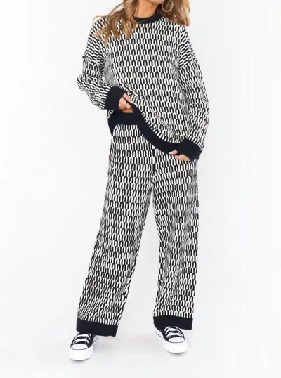 Shop Show Me Your Mumu Samson Lounge Pant In Metro Geo Knit In Multi