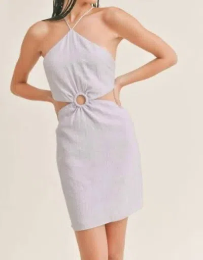 Shop Sage The Label La Quinta Cut Out Mini Dress In Lavender In Beige