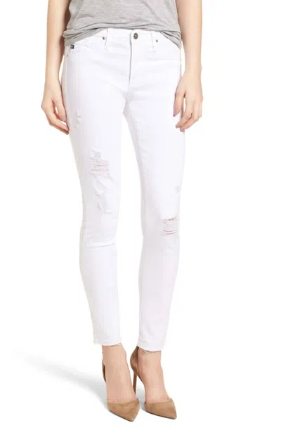 Shop Ag Farrah High-rise Skinny Ankle Pant In Rudimentary White