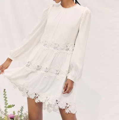Shop Saylor Laramie Embroidered Dress In Ivory In White