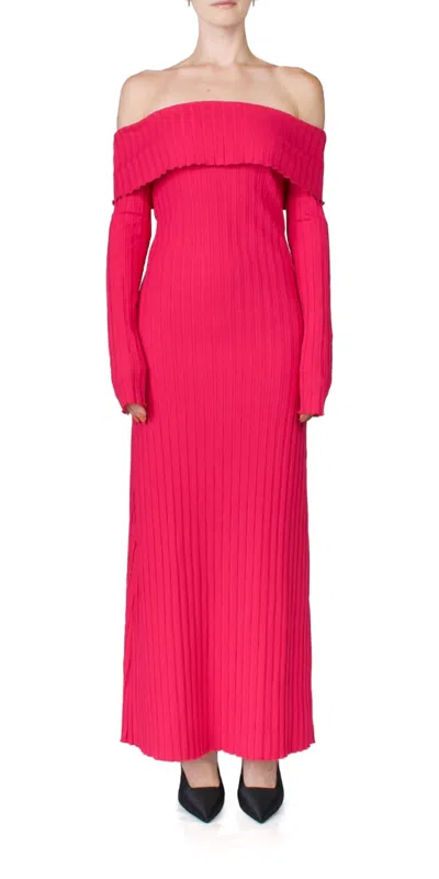 Shop Simon Miller Espen Rib Dress In Funky Fuchsia In Pink