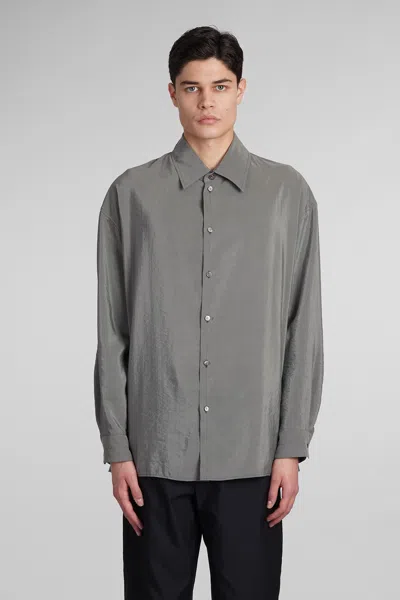 Shop Lemaire Shirt In Green Cotton